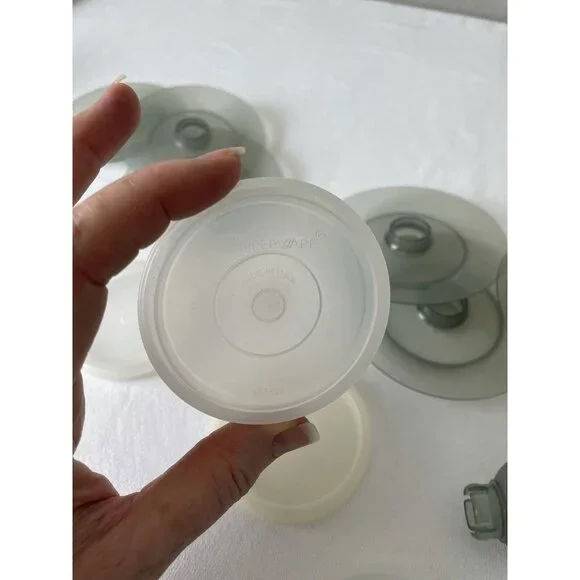 Tupperware Parfait Cups Smoky Grey Cups Bases Lids 754 296 Dessert Seals 6 - Picture 7 of 8